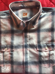 BOSS ORANGE MUŠKA  STRUKIRANA TANKA  KOŠULJA VEL. XL