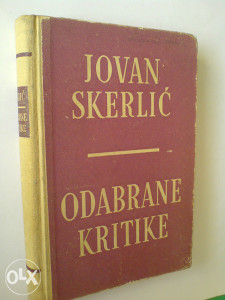 stručne knjige, Jovan Skerlić: Odabrane kritike