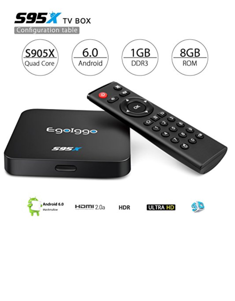 Egoiggo S95X Android 6.0 OS Smart Android TV Box