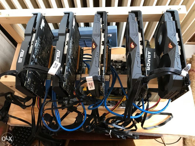 Mining Rig Ethereum / Zec / Monero 2x rx580 3x rx570