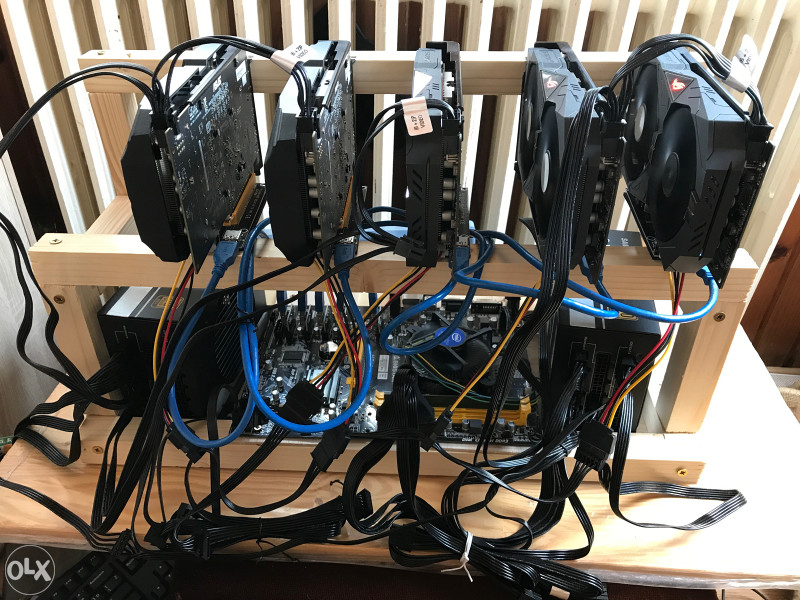 Mining Rig Ethereum / Zec / Monero 2x rx580 3x rx570