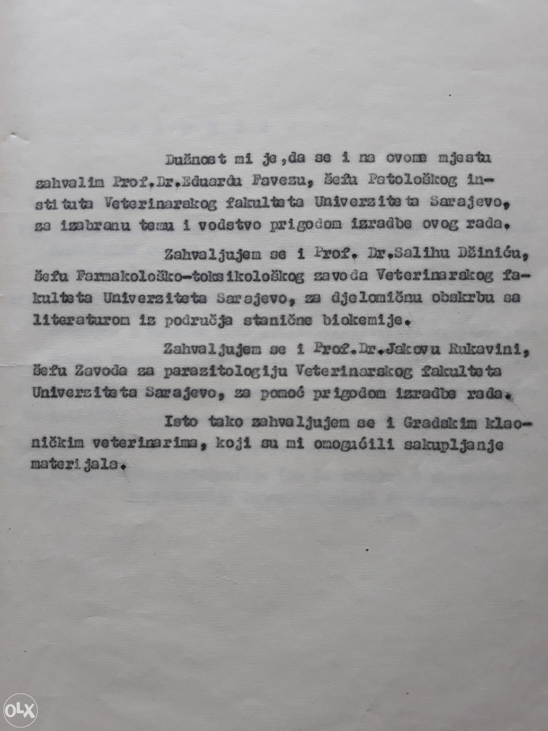 VETERINA DOKTORSKA DISERTACIJA, ABDULAH DŽUVIĆ, VETE