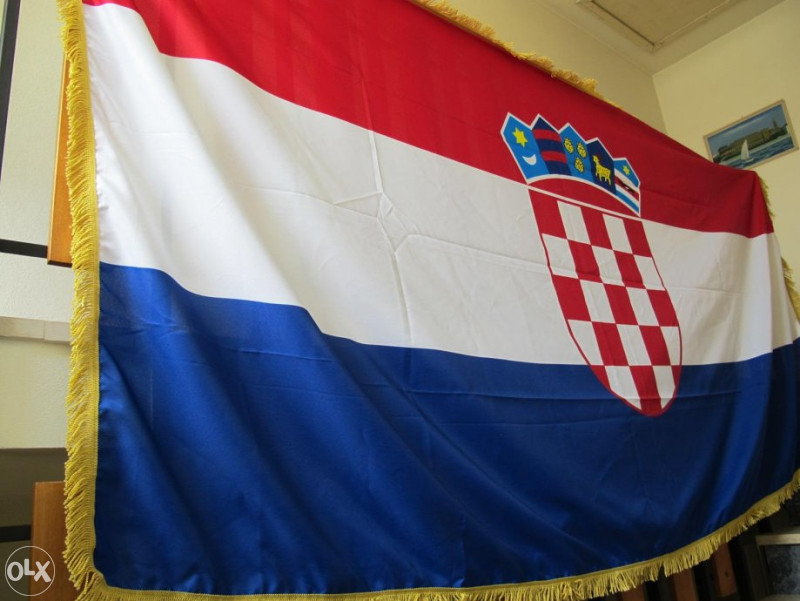 Hrvatska zastava sa zlatnim resama 150 x 250