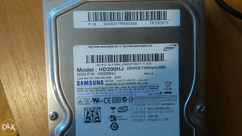 Hard disk Samsung 200GB Hard diskovi (HDD)