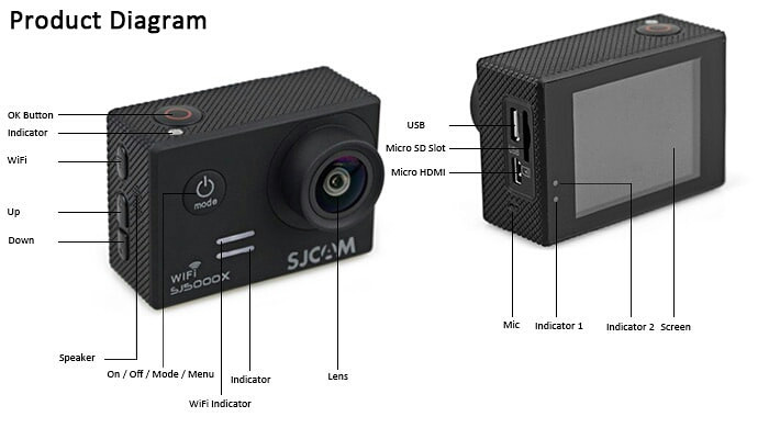 SJCAM SJ5000x Elite Sony IMX078 Gyro 4K Action Camera