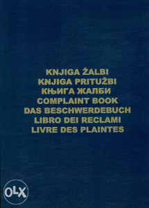Knjiga Žalbi - Pritužbi na 7 jezika