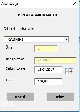 Evidencija plata i radnih sati