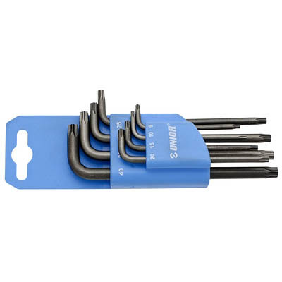 UNIOR torx ključevi 9-40 sa rupicom u sred. 220/7TXPH
