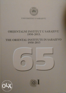 Prodajem novu knjigu Orijentalni Institut u Sarajevu