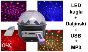 DJ Disko DMX512 Magična RGB LED Kugla Daljinski