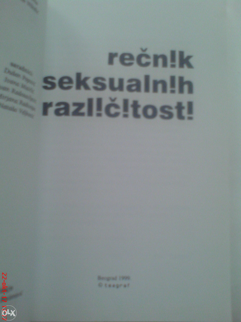 rječnik : Rečnik seksualnih različitosti