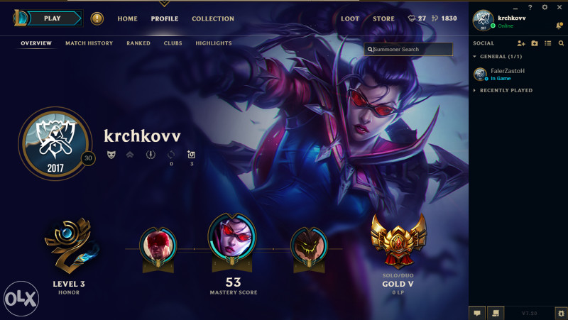 League of legends acc lol acc i PBE account