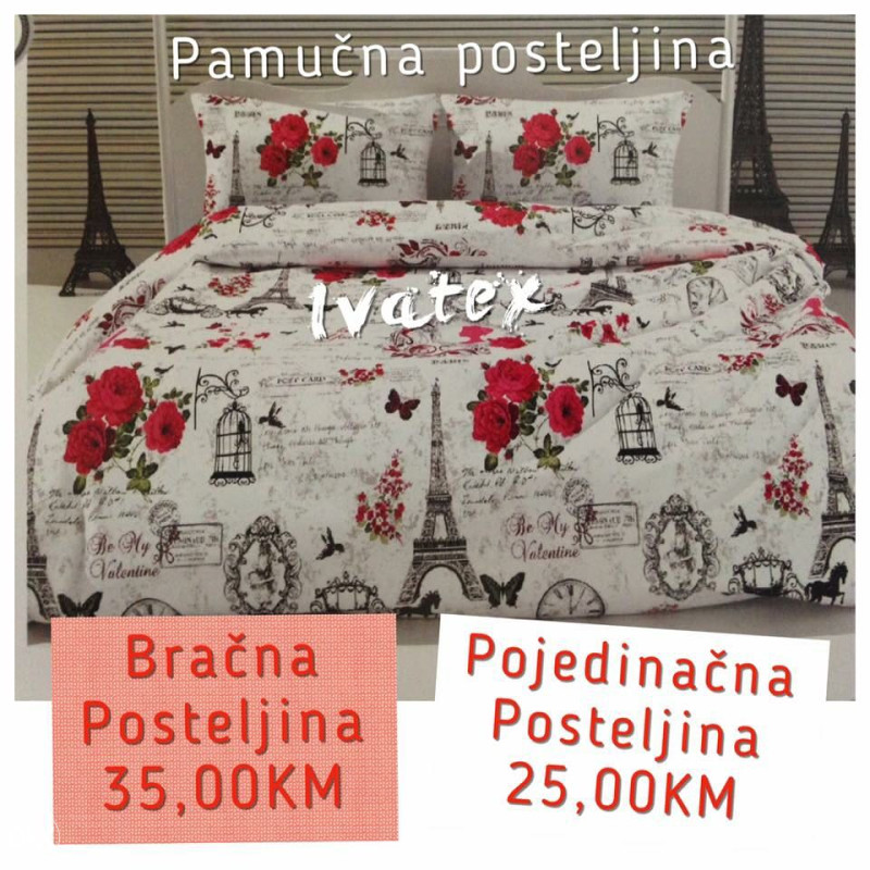 Posteljina povoljno krep