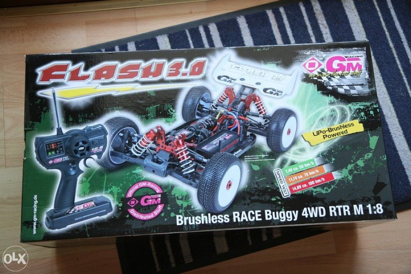 RC AUTO GRAUPNER FLASH BRUSHLESS BUGGY 1:8 LIPO 2,4GHz