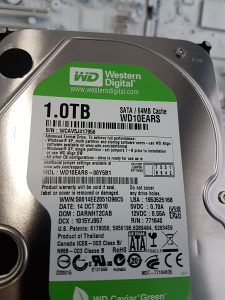 HDD WD GREEN 1TB 64MB CACHE