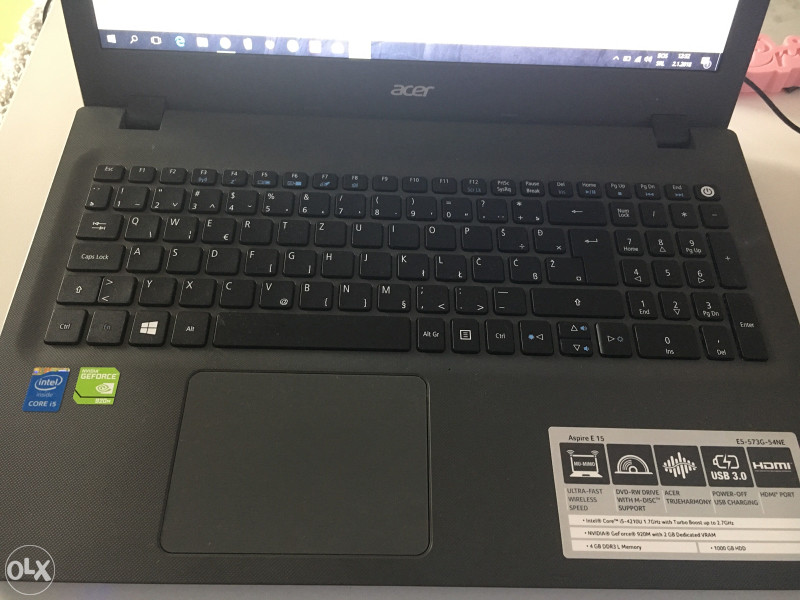 Laptop acer aspire e15
