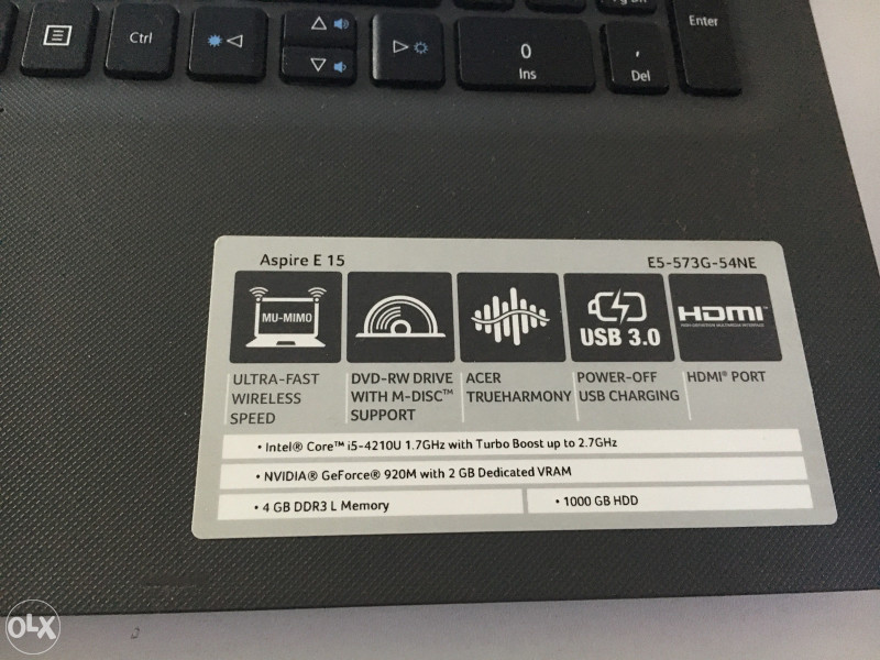 Laptop acer aspire e15