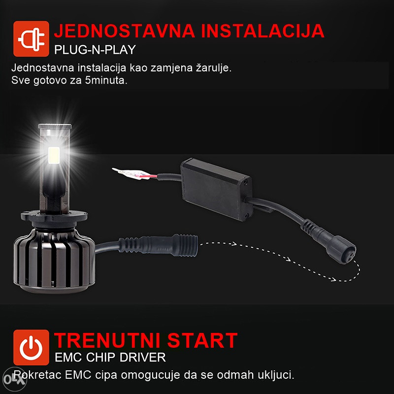 Led D2S xenon CANBUS 6000 Kelvin 11000 lumena 110W