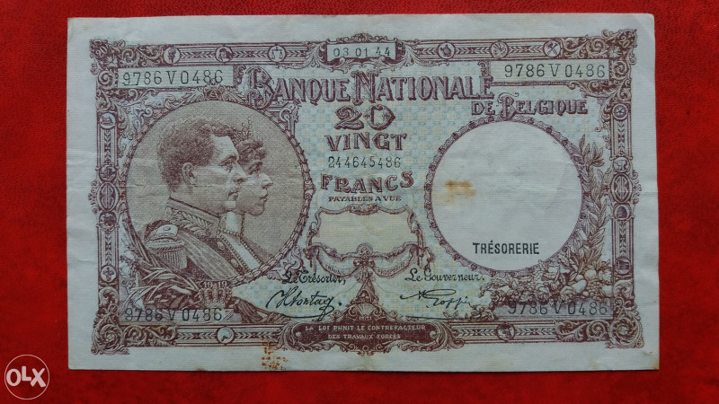 BELGIJA 10 FRANAKA 1919