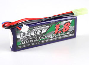 AIRSOFT Baterija LiPo 1800mAh 40C 2S 7.4V