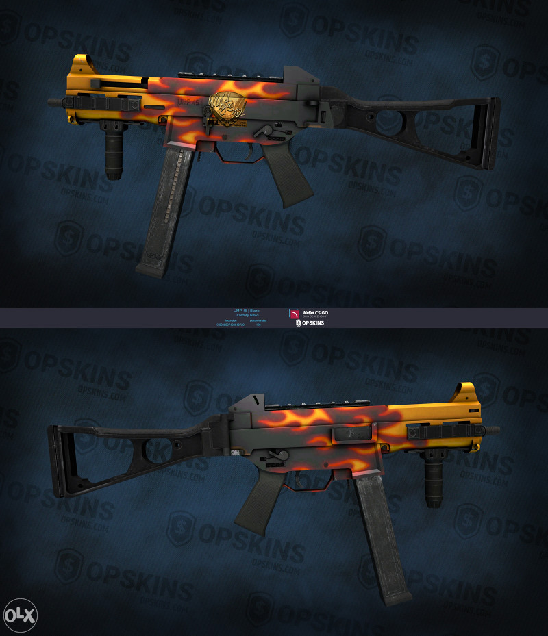 UMP-45 Blaze FN sa 40$ stickerom csgo cs:go cs go