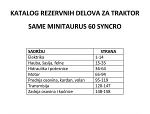 Same Minitaurus 60 Syncro - katalog dijelova