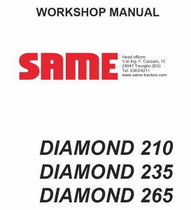 Same Diamond 210 - 235- 265  radionički priručnik