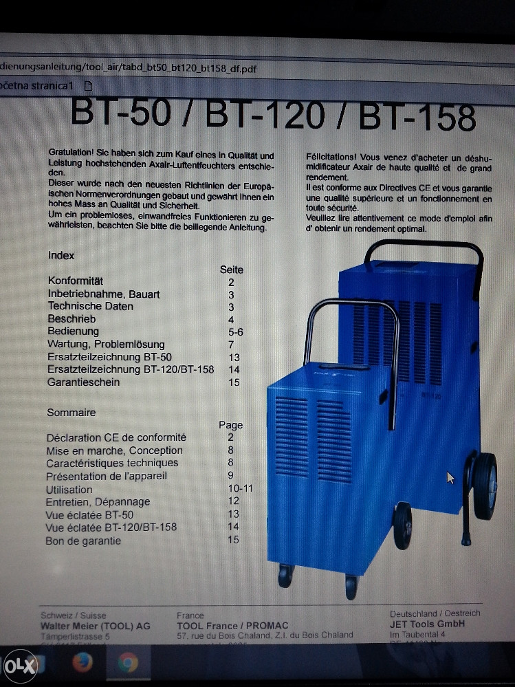 Isušivać vlage/zraka "BAUMLER" AIR-MAX
