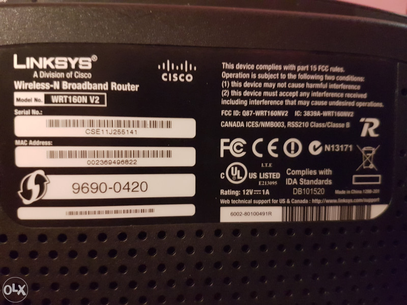 Linksys WRT160N V2 Wireless-N Broadband Router