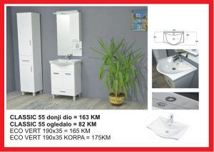 Kupatilski namjestaj umivaonik lavabo ormar ogledalo