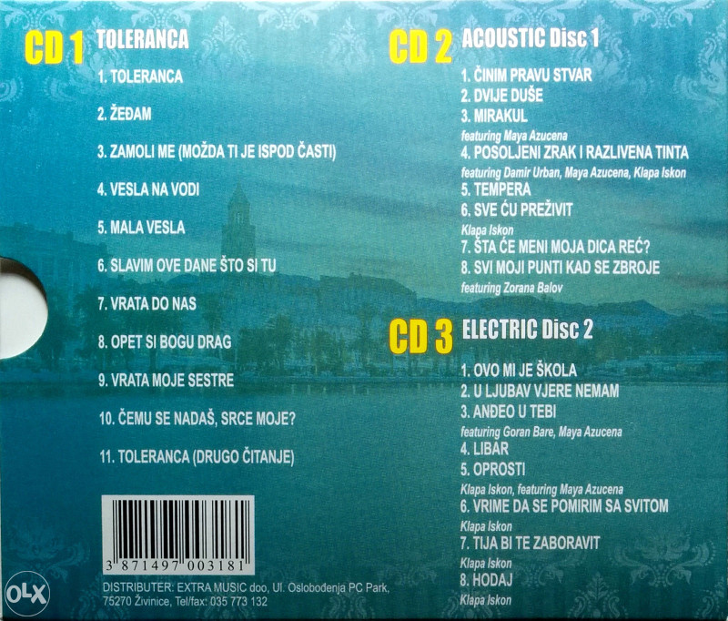 3CD GIBONNI 27 HITOVA TOLERANCA ACOUSTIC ELECTRIC HRVAT