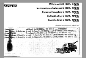 Deutz Fahdr M1000 - M1200 katalog dijelova