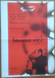 FAHRENHEIT 451 original kino plakat poster