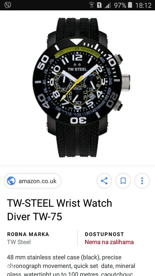 Sat TW-steel wrist diver TW-75