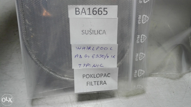 Poklopac filtera/Whirlpool ADG 6330/4/Perilica BA/1665