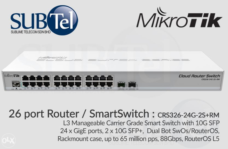 Mikrotik CRS326-24G-2S RM Cloud Router Switch