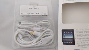 iPad adapter TV, HDMI AV MicroSD SD camera