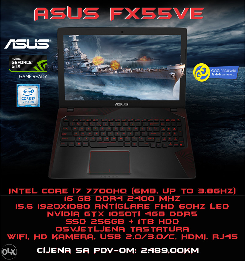 Laptop ASUS FX553VE-FY177