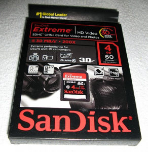 SD-HC 4GB 30MB/s klasa10 UHS-1 Extreme HD video SanDisk