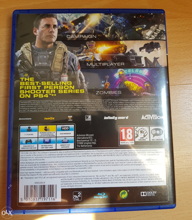 Call Of Duty Infinite Warfare PS4 COD IW  Playstation 4