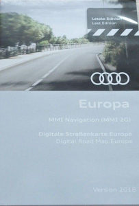 Audi MMI 2G Europe 2018 Mape Karte