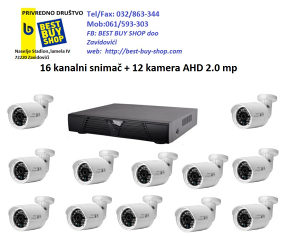 Video nadzor AHD 12 kamera set