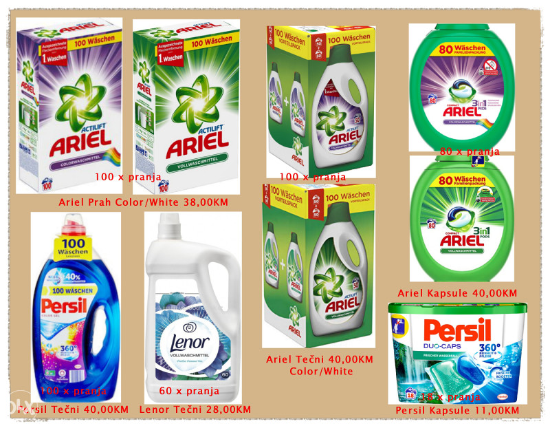 DET.ARIEL/PERSIL TEČNI/PRAŠAK NJEMAČKA-EXTRA KVALITET