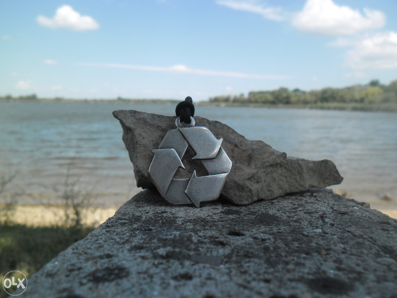 Simbol reciklaze ogrlica,Spasimo planetu logo