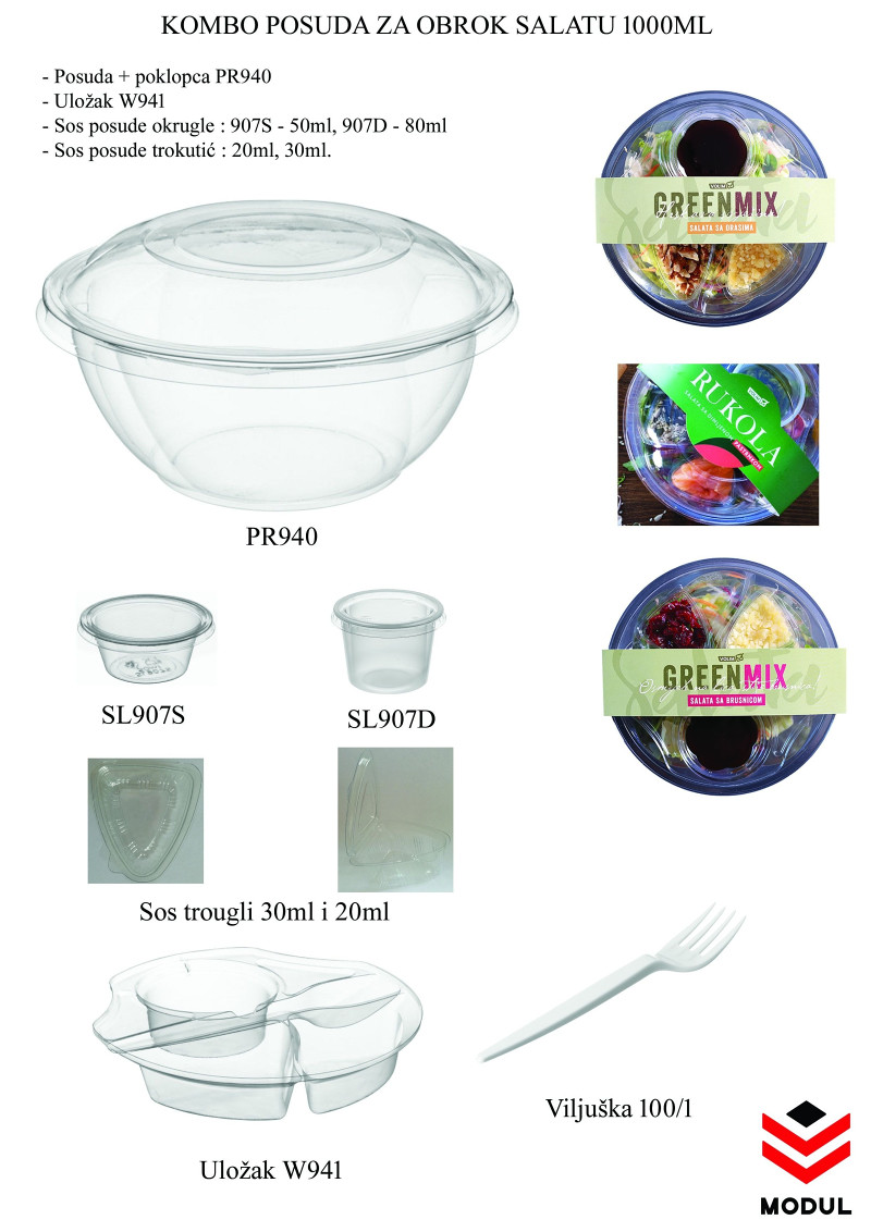 Posude za obrok salate , tjesteninu