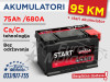 Start EXTRA 75Ah/680A - 95 KM