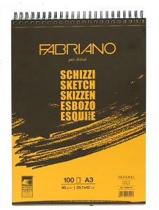 Blok za skiciranje Fabriano A4 i A3       90g/m3