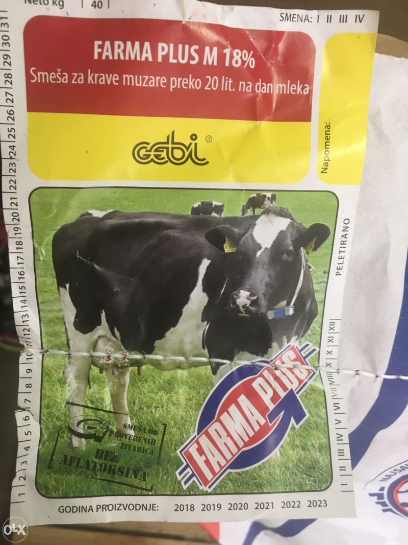 Gebi Farma Plus M 18 Smjesa Za Visokomuzne Krave Zivotinje