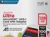 MICRO SDHC 128GB Sandisk Ultra + adapter
