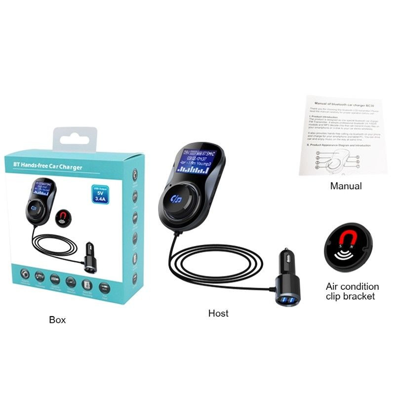 Bluetooth Blutooth MP3 player FM USB punjač